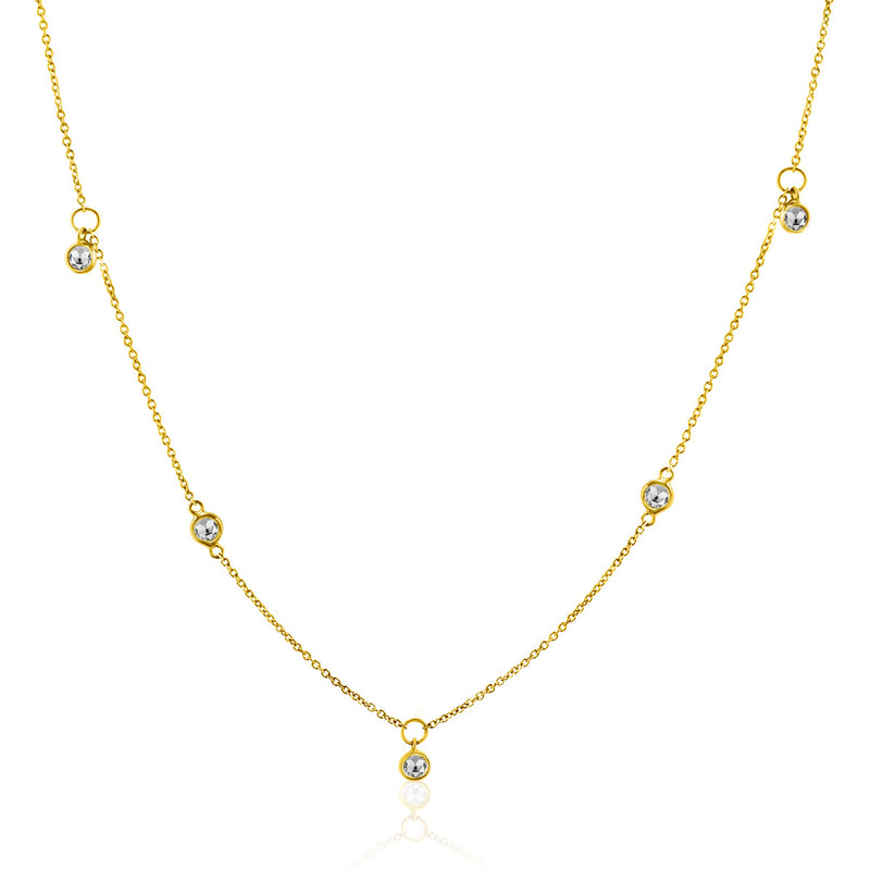 Rock & Divine Dawn Collection Sunshine Diamond Necklace 18k Yellow Gold