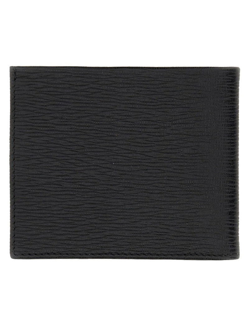 Ferragamo Gancini Wallet — Black Calf Leather & Purses