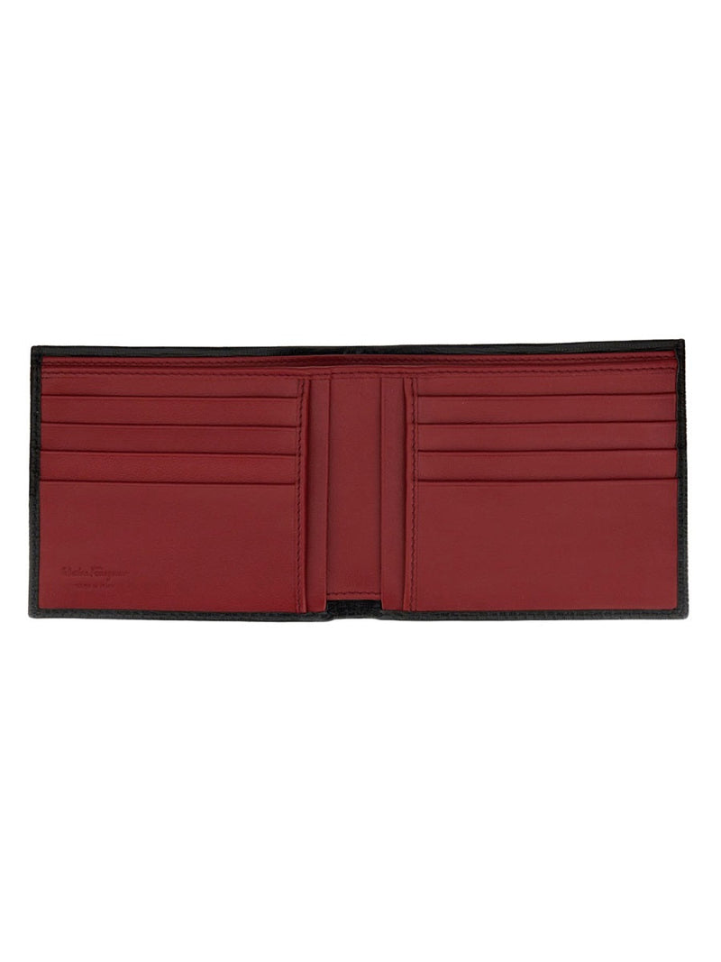 Ferragamo Gancini Wallet — Black Calf Leather & Purses