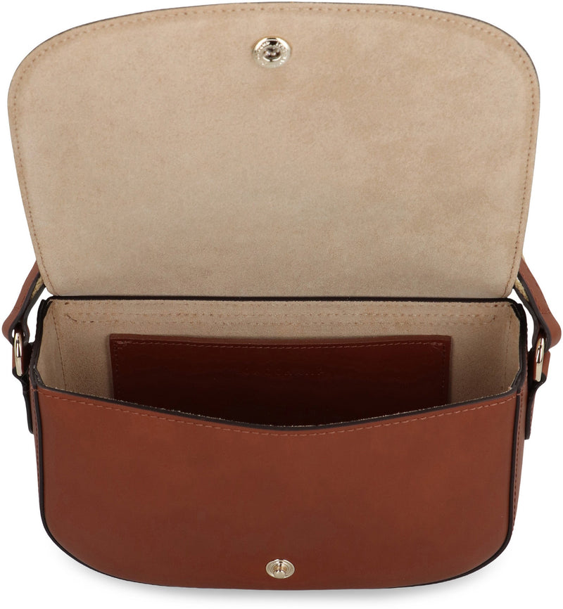 Longchamp Shoulder Bag — Cognac Calf Leather