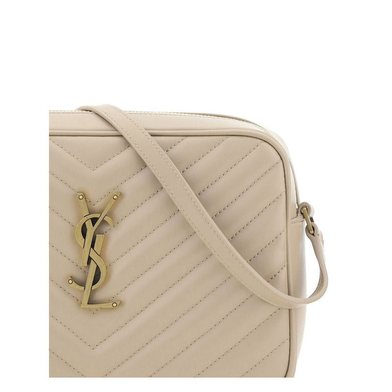 Beige Calf Leather Bos Taurus Shoulder Bag