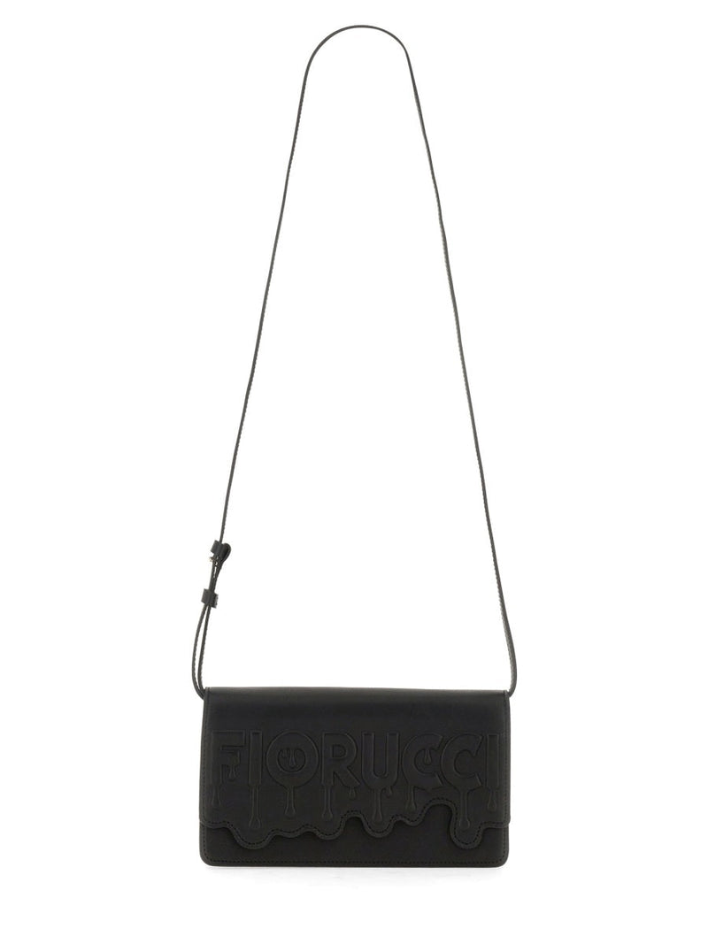 Fiorucci Melted Shoulder Bag — Black Leather