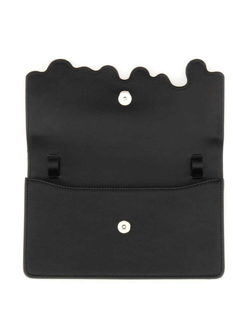 Fiorucci Melted Shoulder Bag — Black Leather