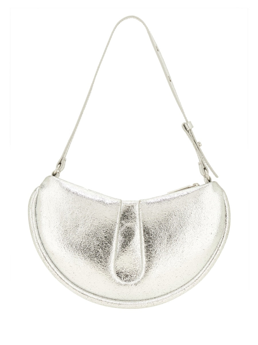 Themoirè Shoulder Bag — Silver Palm Fiber