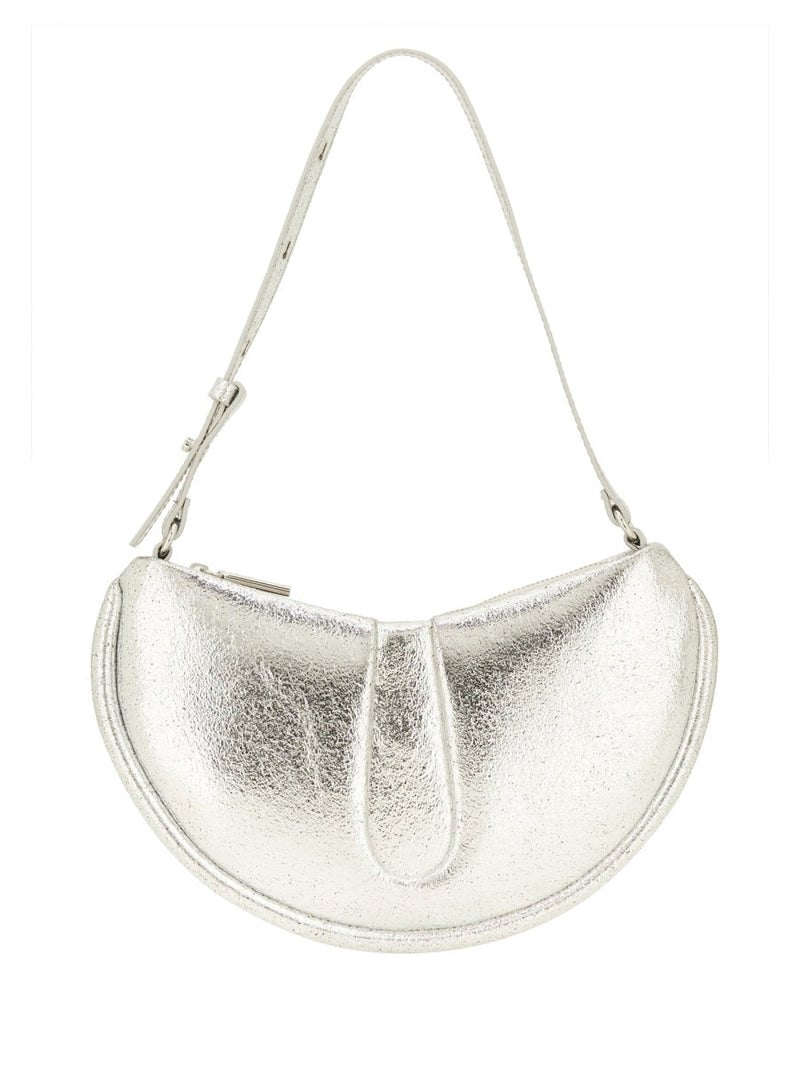 Themoirè Shoulder Bag — Silver Palm Fiber