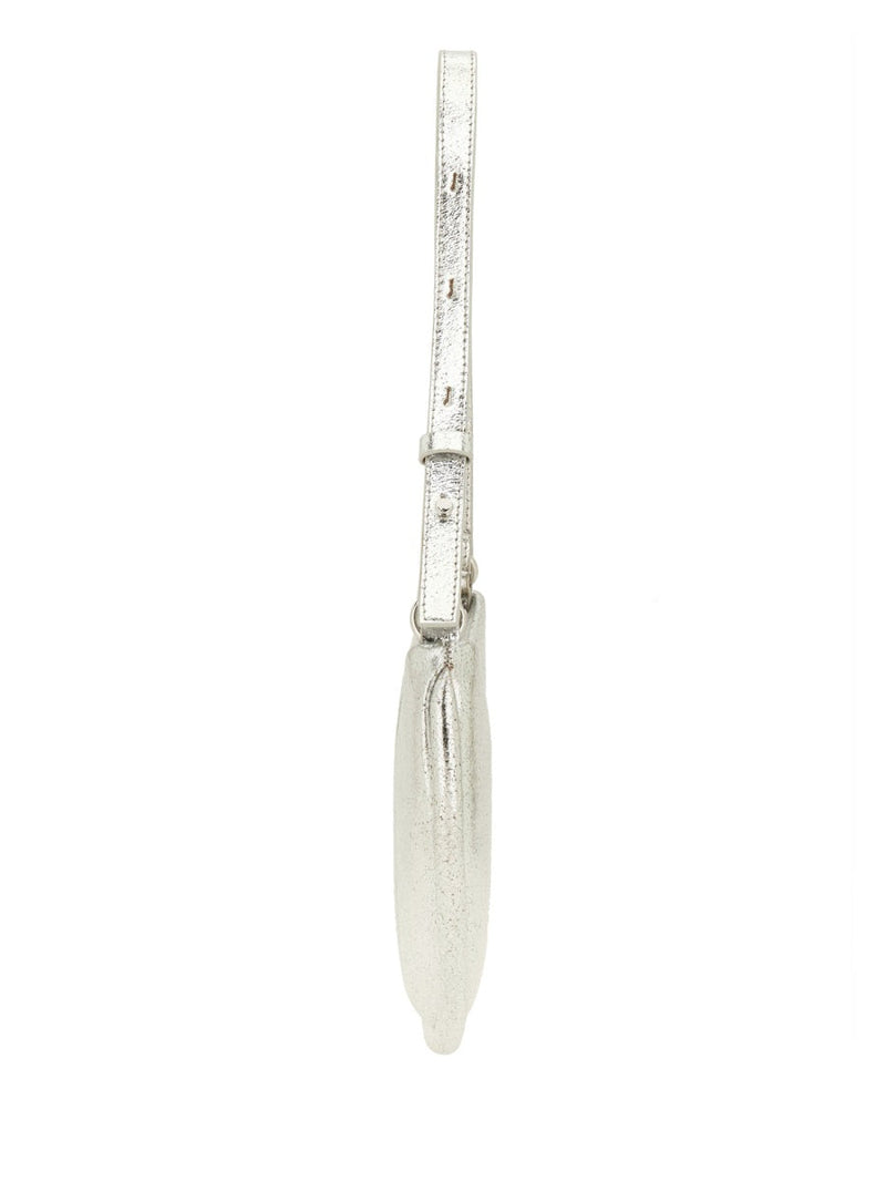 Themoirè Shoulder Bag — Silver Palm Fiber
