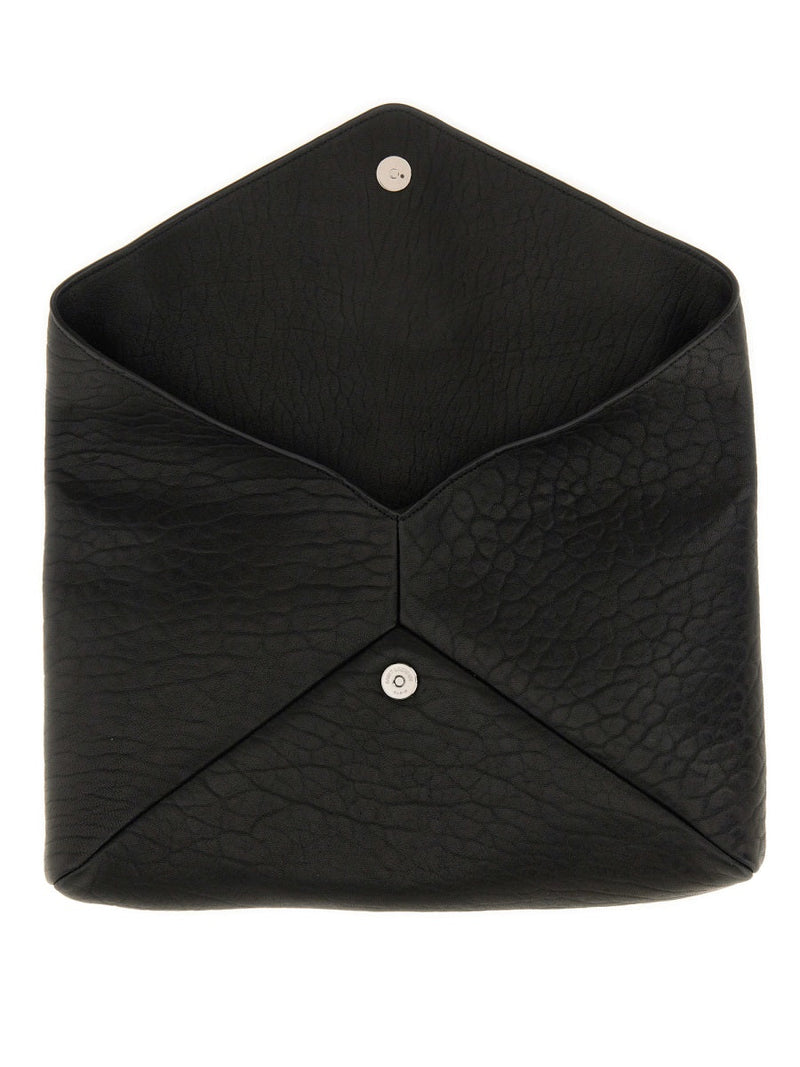 Saint Laurent Cassandre Clutch — Black Lamb