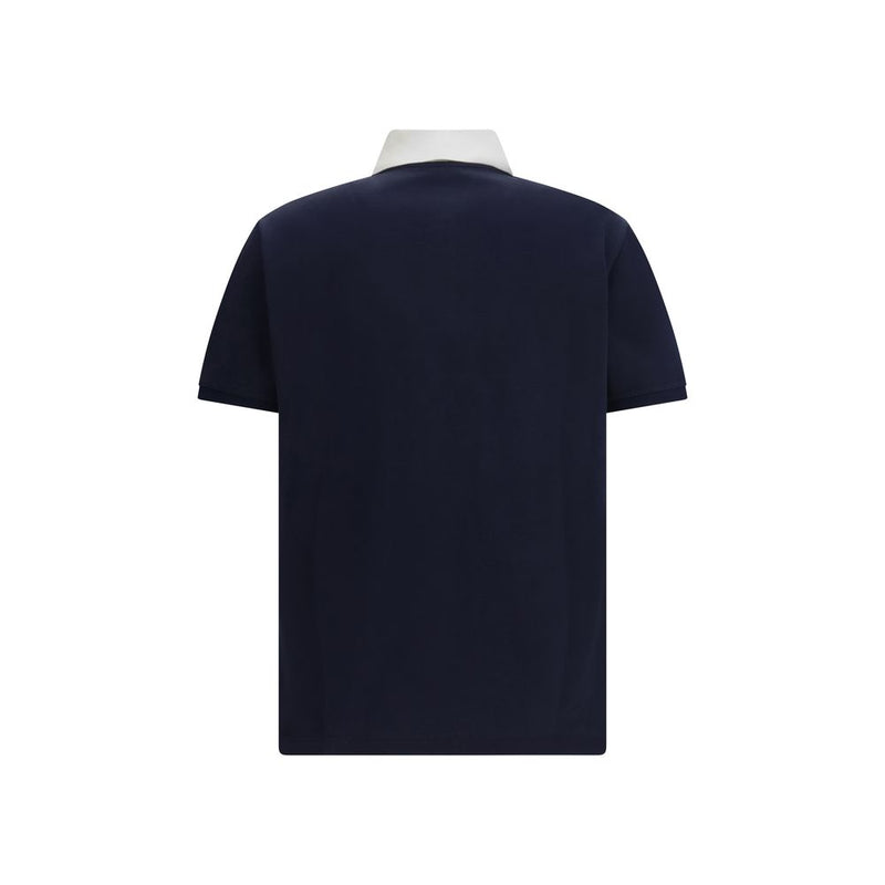 Blue Cotton Polo Shirt