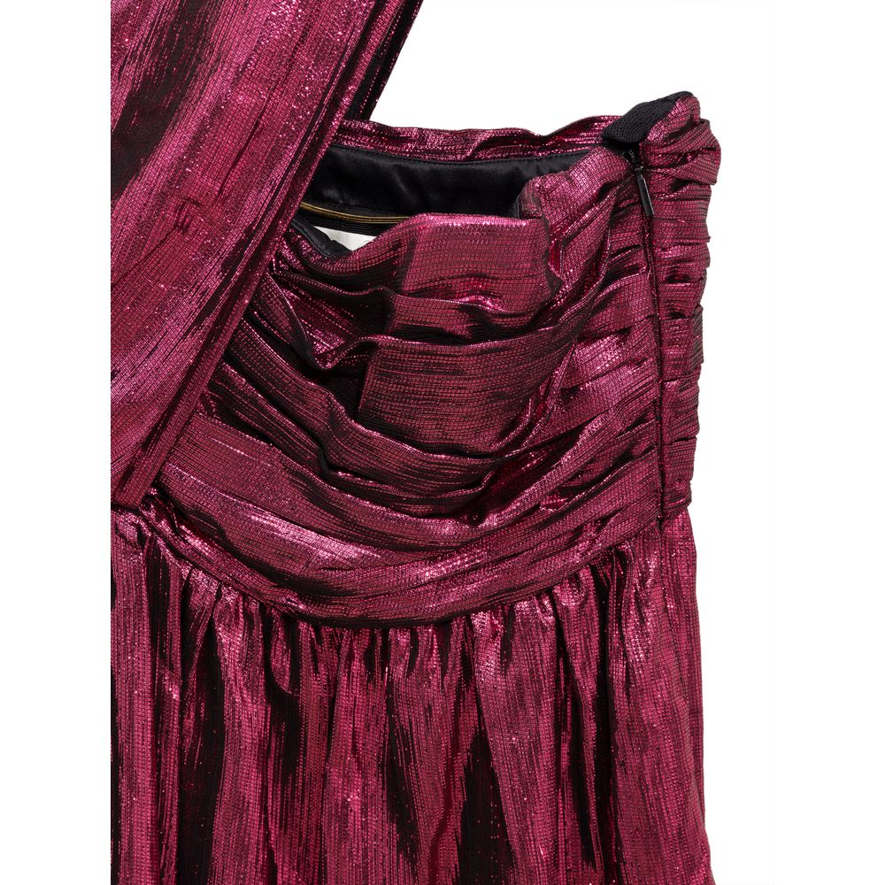 Fuchsia Viscose Short Dress