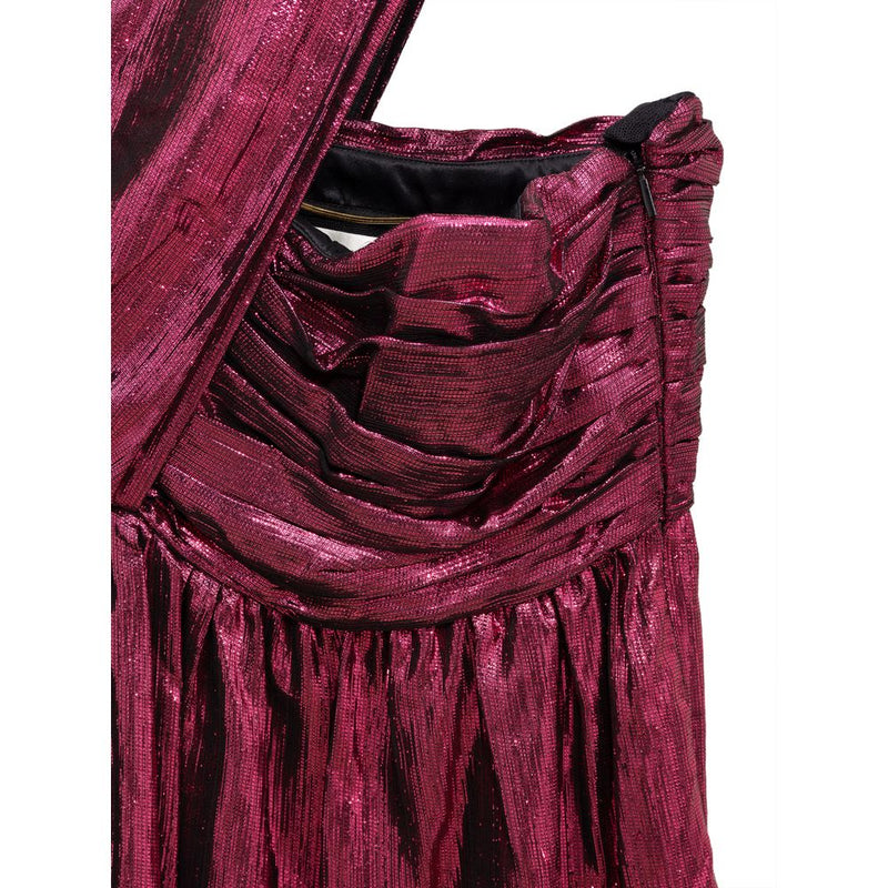 Fuchsia Viscose Short Dress