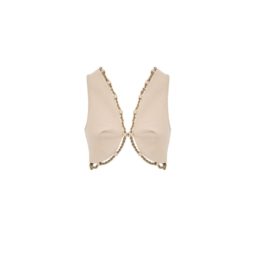 Beige Cotton Waistcoat