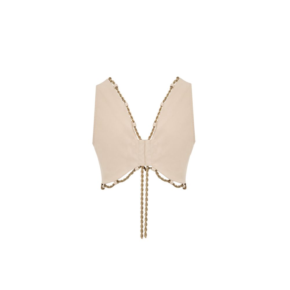 Beige Cotton Waistcoat