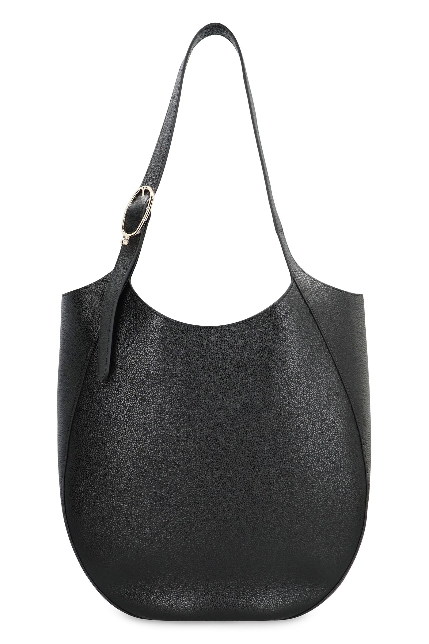 Longchamp Le Foulonné Shoulder Bag — Black Cowhide