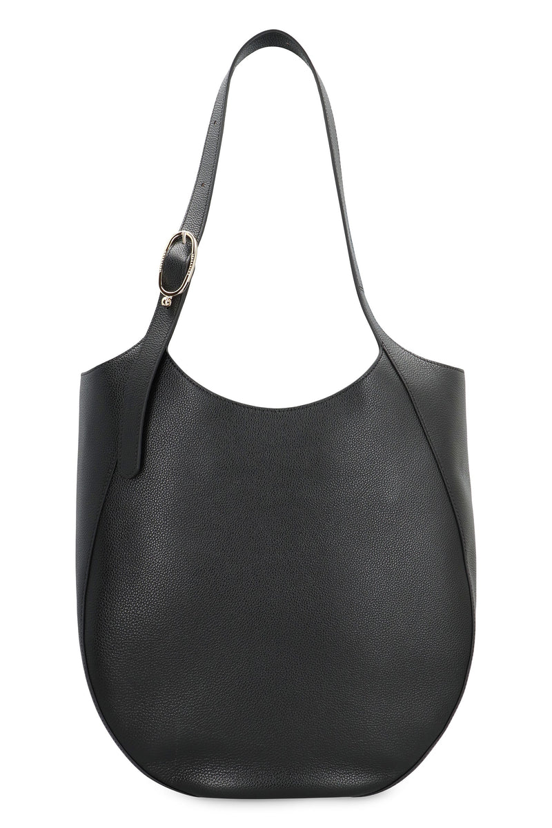 Longchamp Le Foulonné Shoulder Bag — Black Cowhide