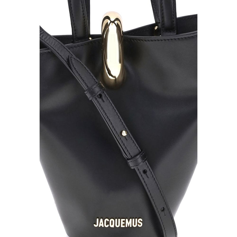 Black Calf Leather Bos Taurus Backet Bag