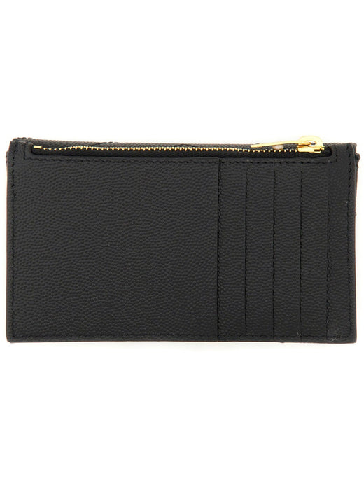 Saint Laurent Cassandre Card Case — Black Calfskin Cases