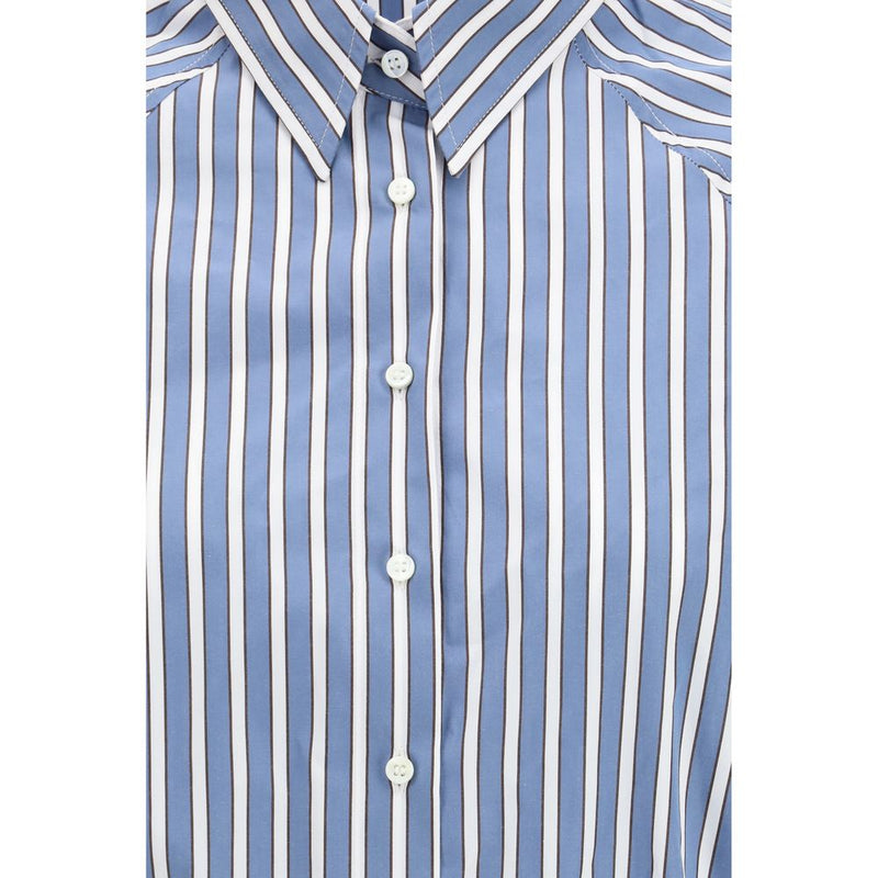 Blue Cotton Pattern Shirt