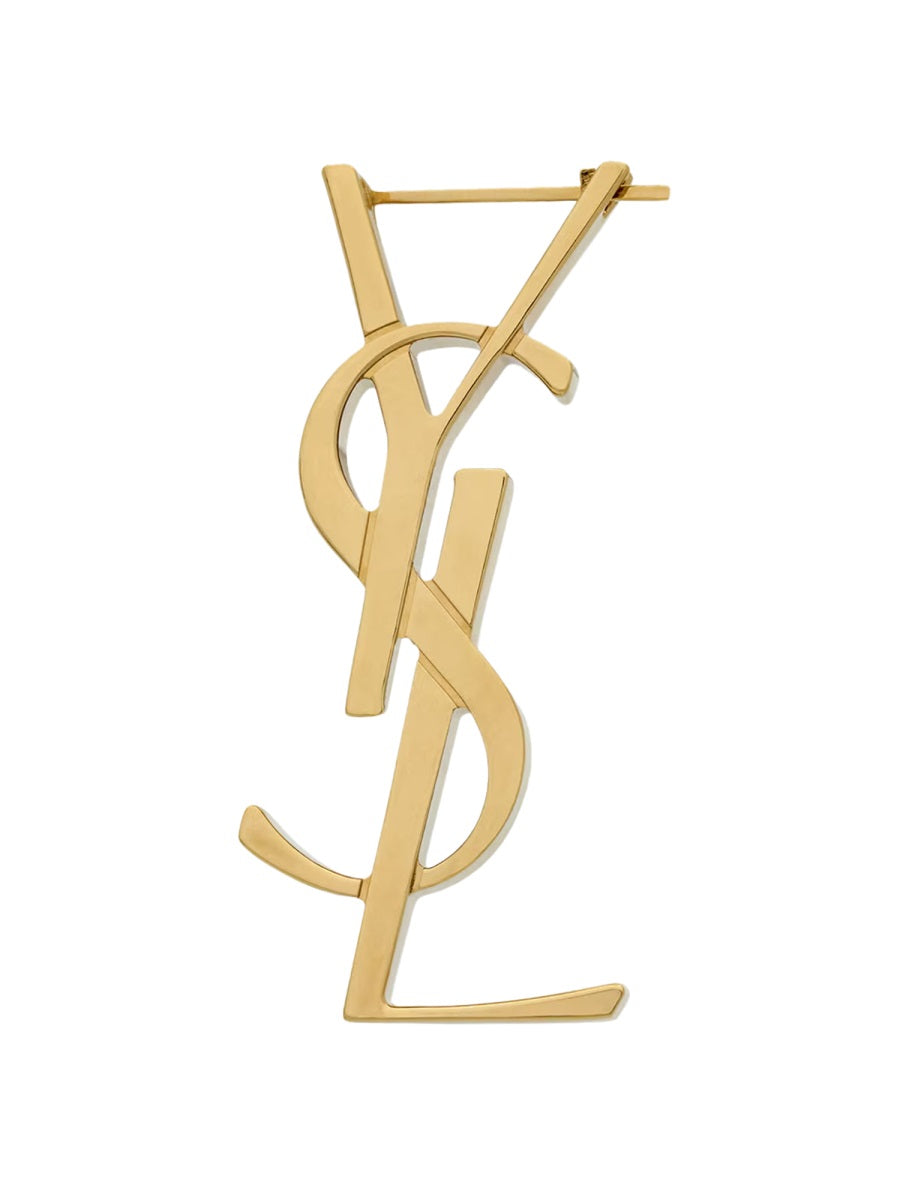 Saint Laurent Cassandre Earring — Gold Brass Earrings
