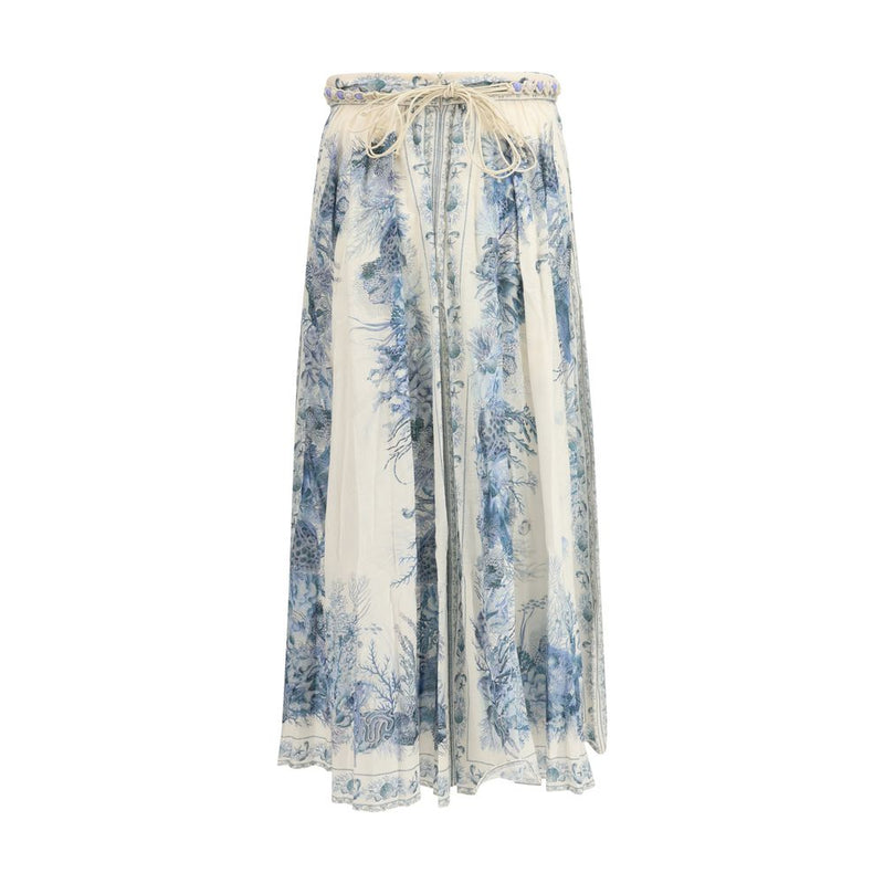 Multicolor Cotton Long Skirt
