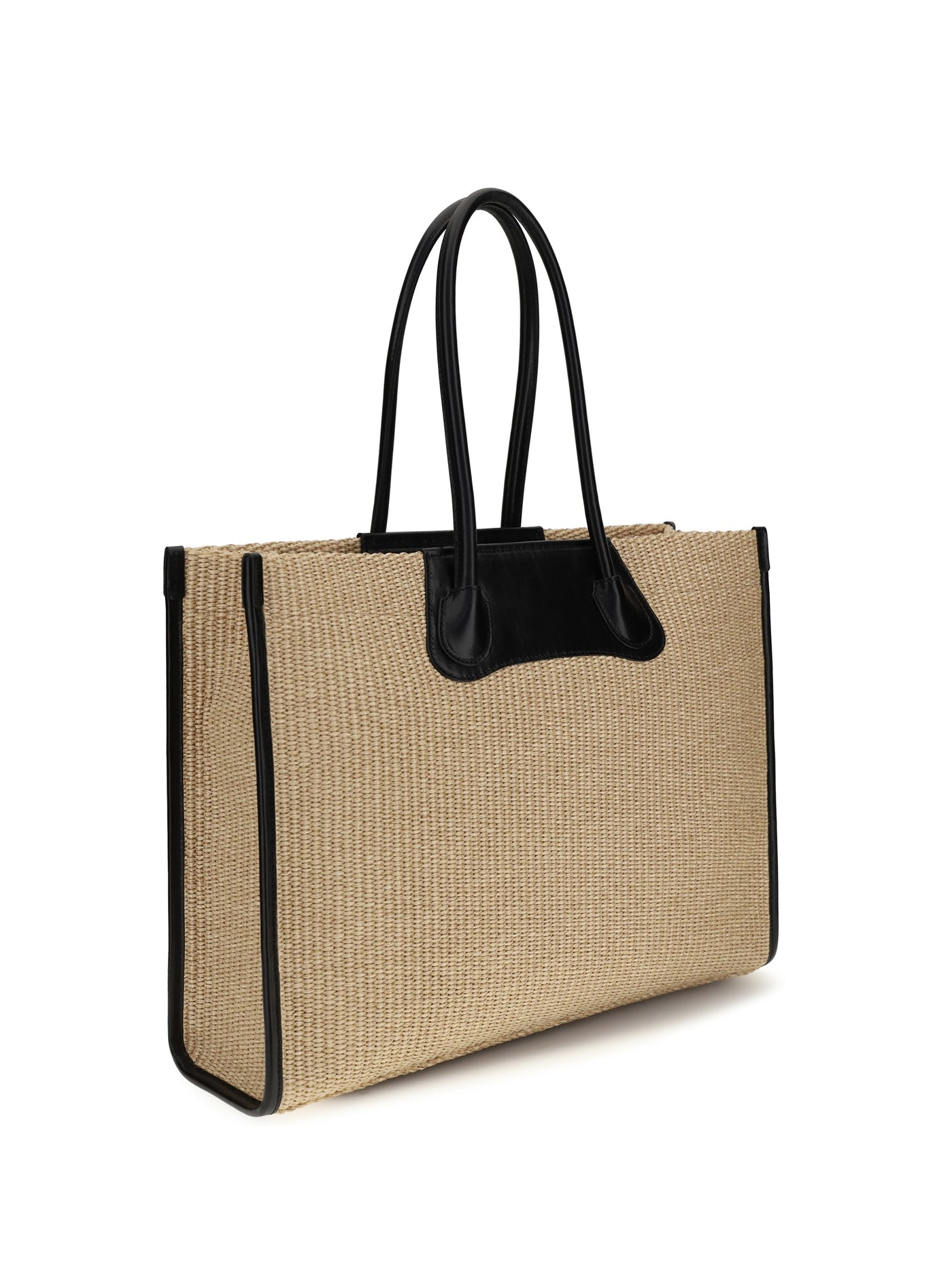 Vivienne Westwood Troy Tote Bag — Beige Raffia