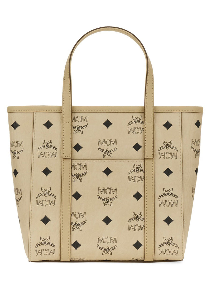 Mcm Toni Shoulder Bag — Beige Polyurethane