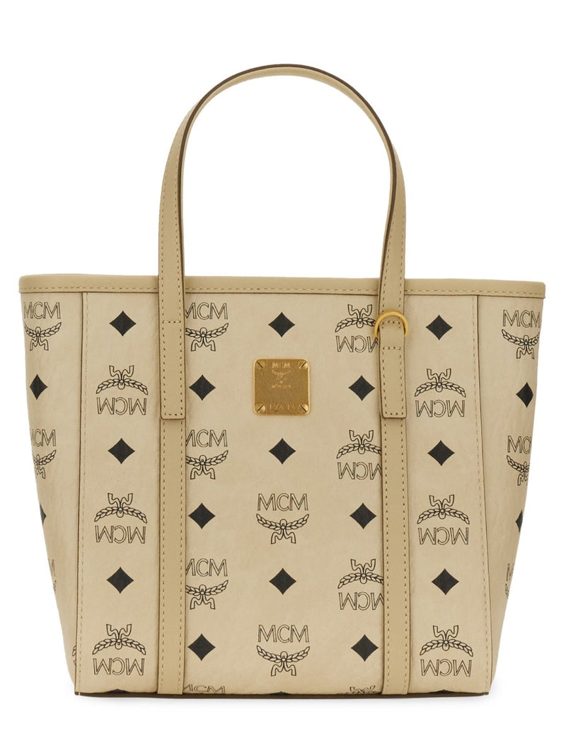 Mcm Toni Shoulder Bag — Beige Polyurethane