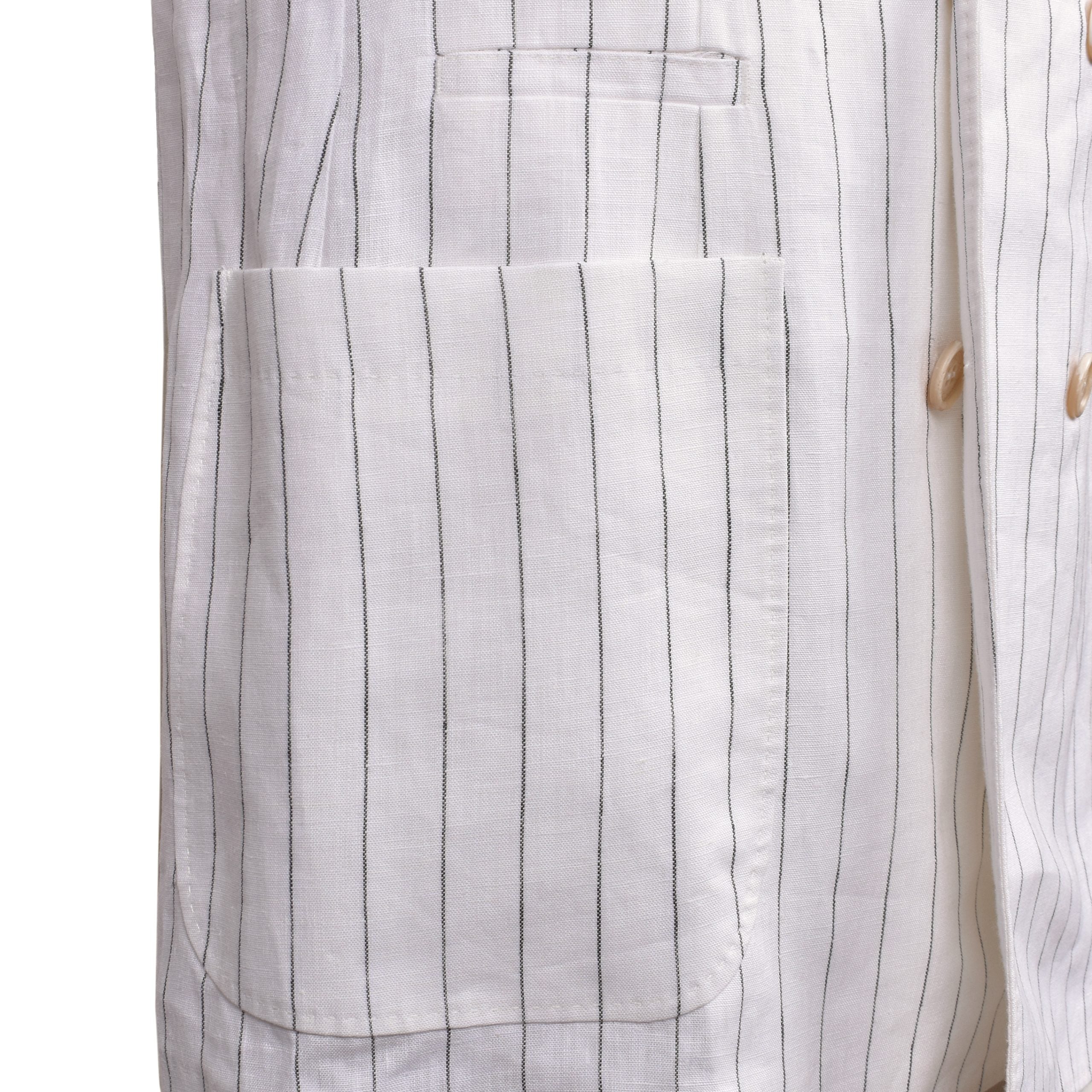 White Linen Two-Piece Suit