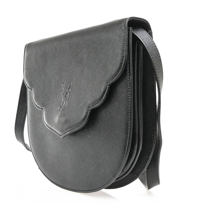 Saint Laurent Vintage Shoulder Bag Leather Black