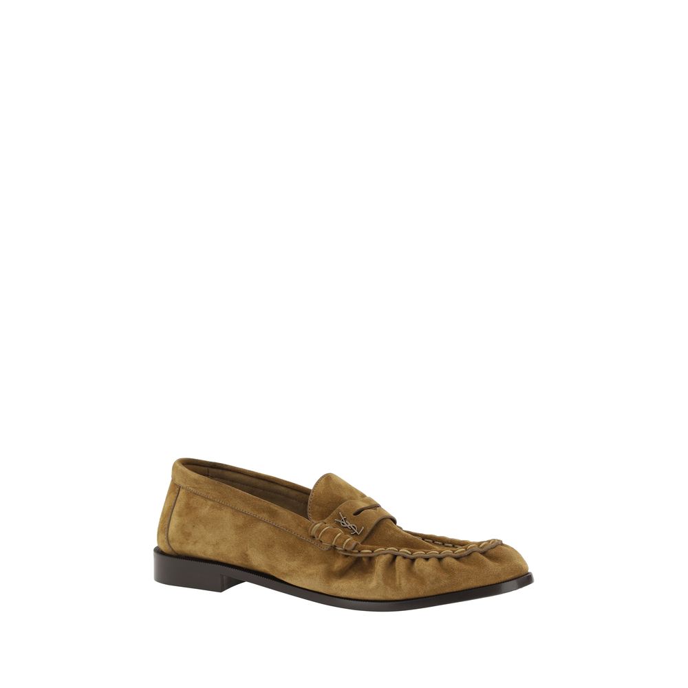 Brown Calf Leather Bos Taurus Slip-On Loafers