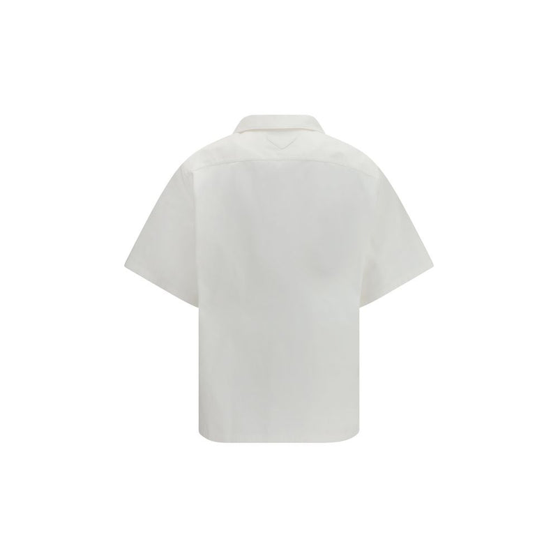 White Cotton Pattern Shirt