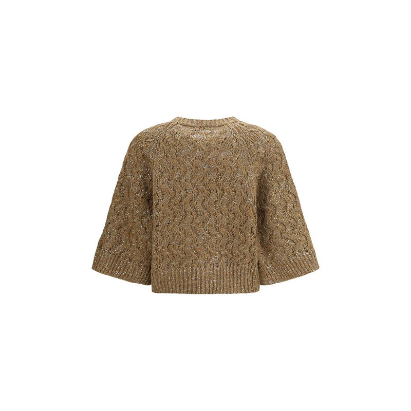 Beige Silk Sweatshirt