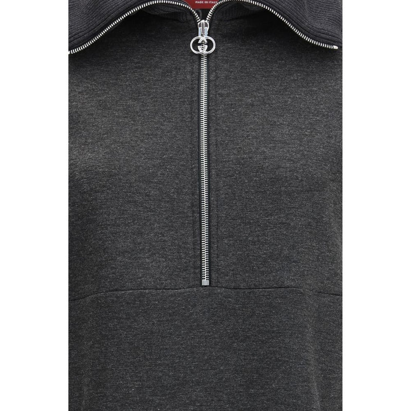Gray Cotton Casual Dress