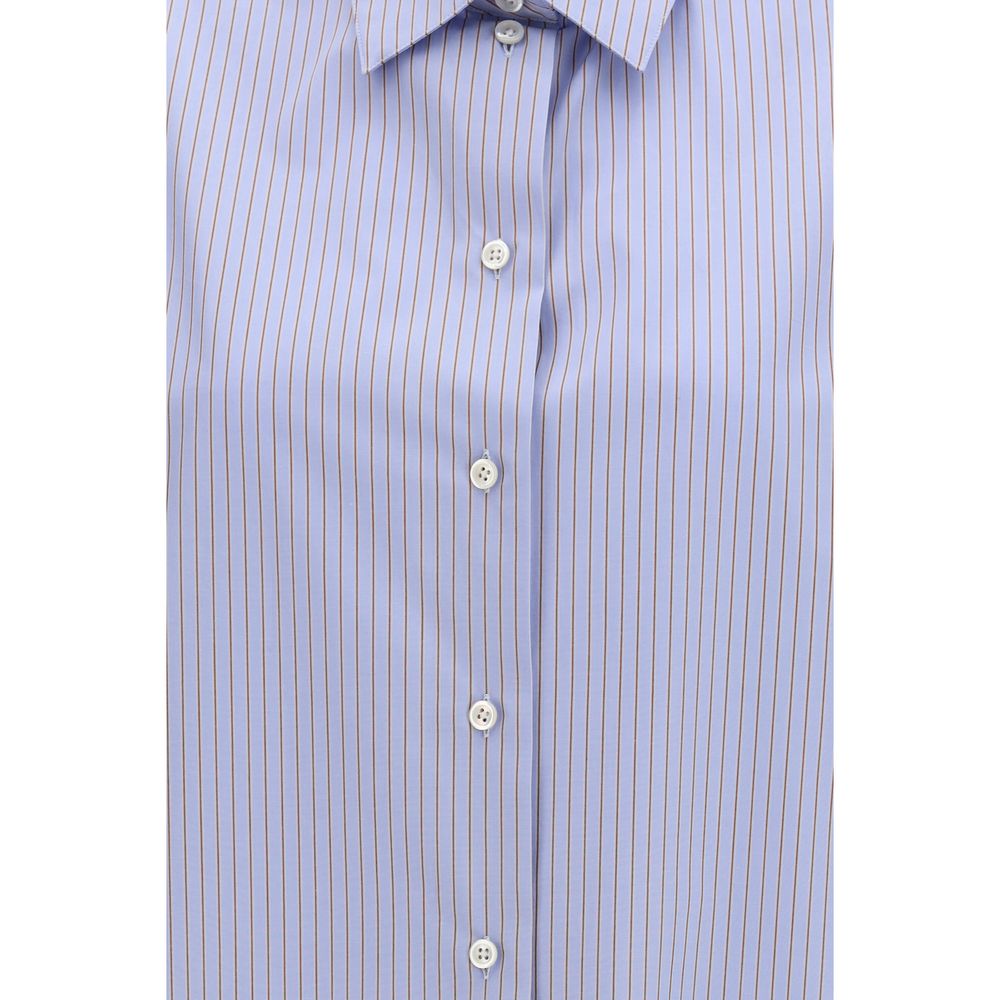 Blue Cotton Pattern Shirt