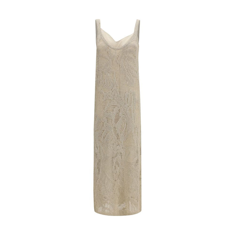 Beige Linen Casual Dress