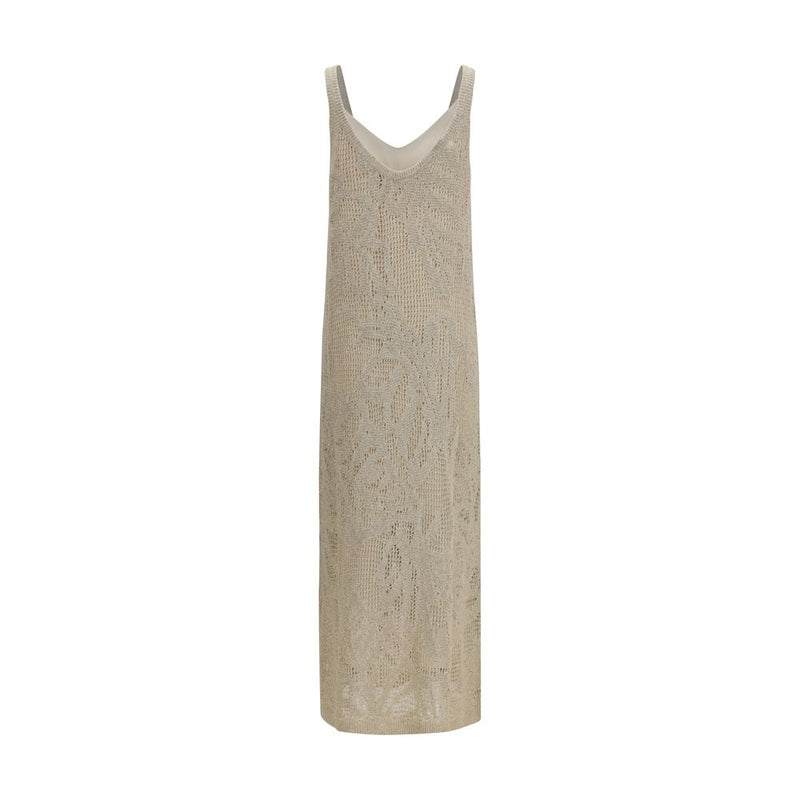 Beige Linen Casual Dress