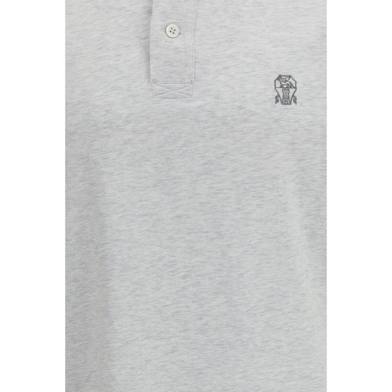 Gray Cotton Polo Shirt