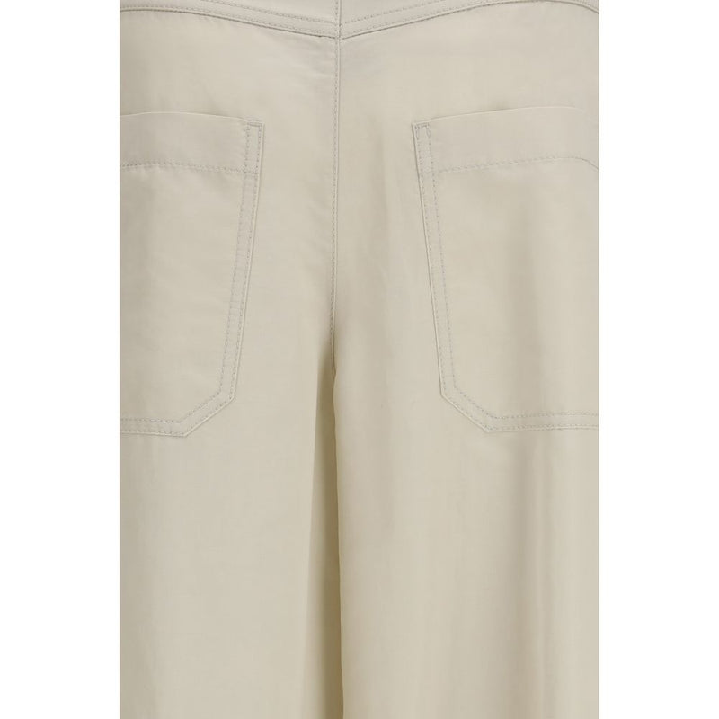 Beige Cotton Pants