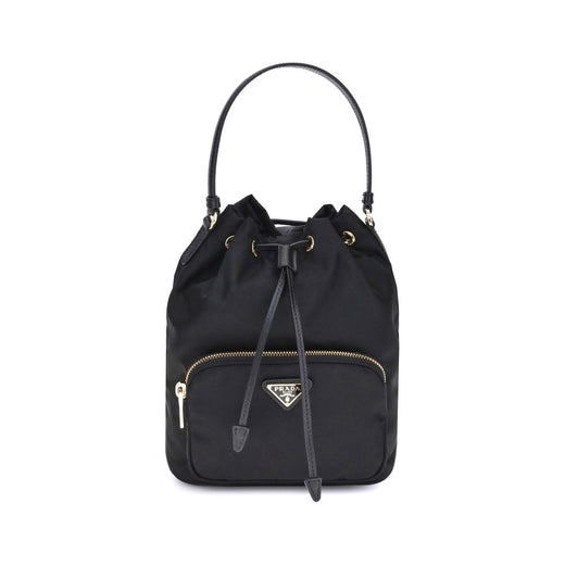 Black Recycled Polyamide Backet Bag