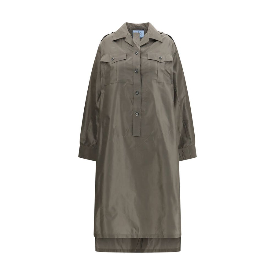 Bicolor Silk Casual Dress