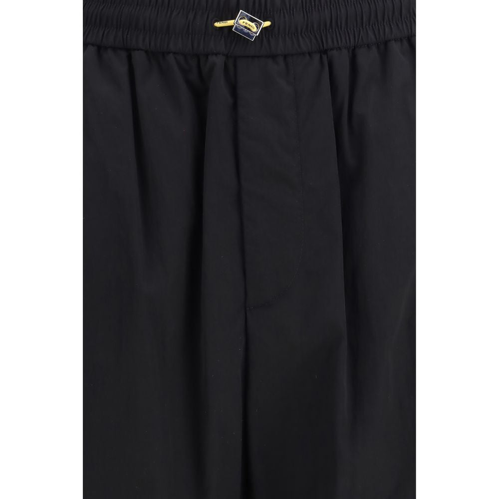 Black Polyamide Cargo Pants