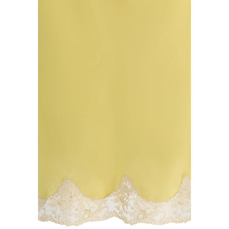 Bicolor Silk Midi Skirt