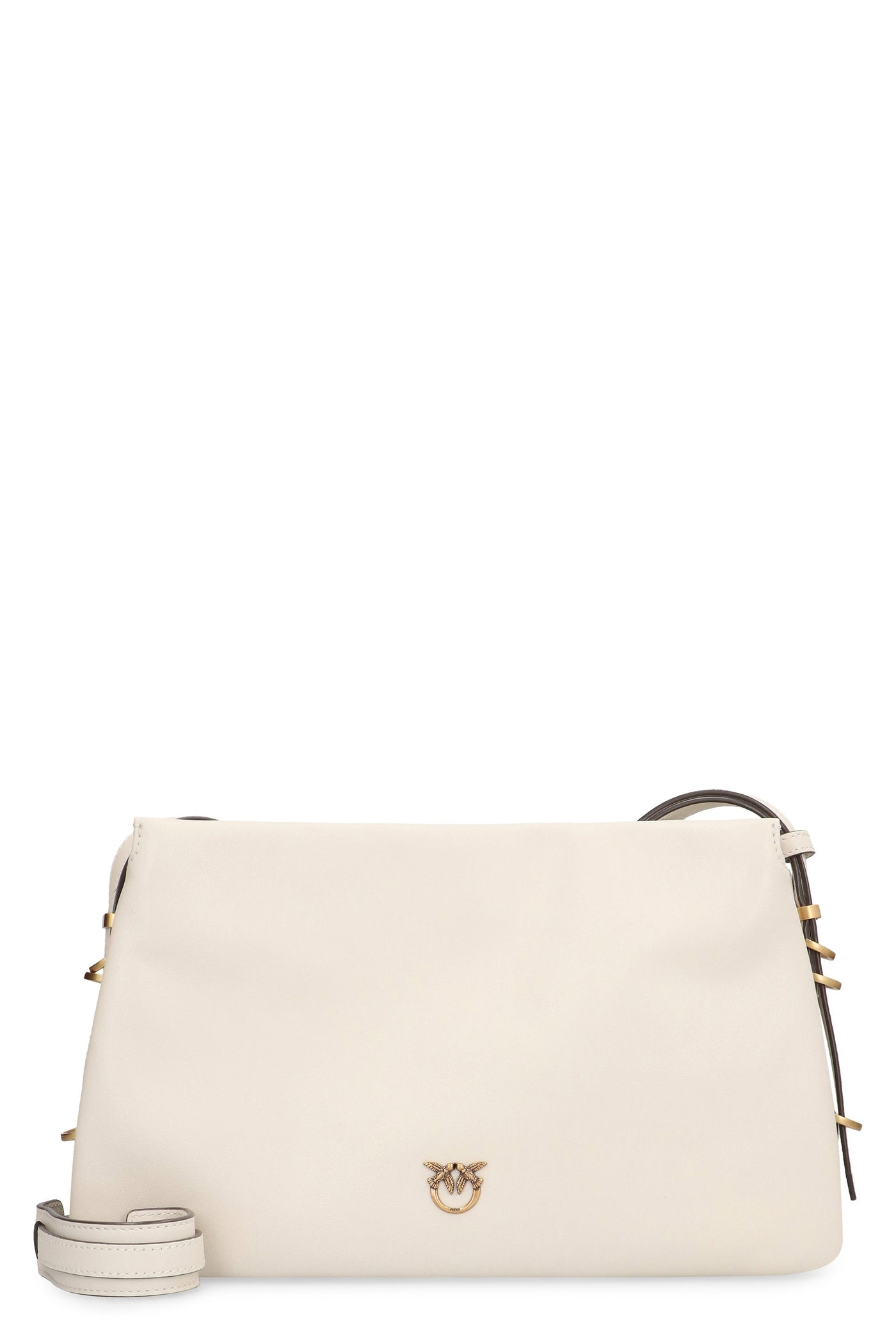 Pinko Calf Leather Crossbody Bag — White