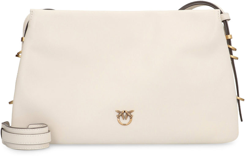 Pinko Calf Leather Crossbody Bag — White