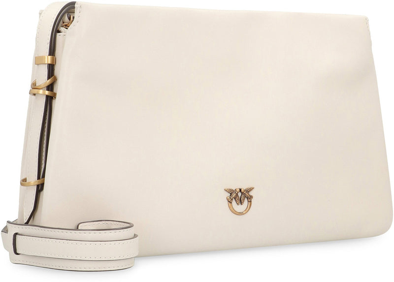 Pinko Calf Leather Crossbody Bag — White