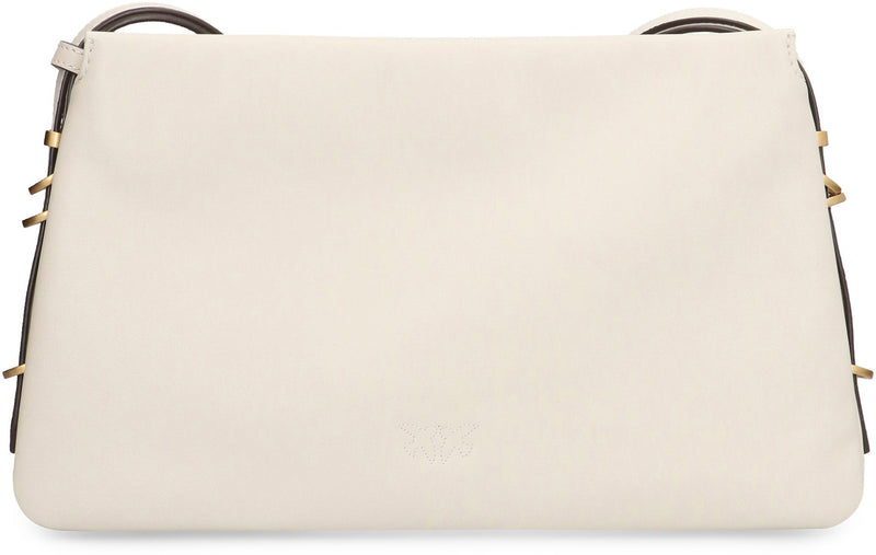 Pinko Calf Leather Crossbody Bag — White