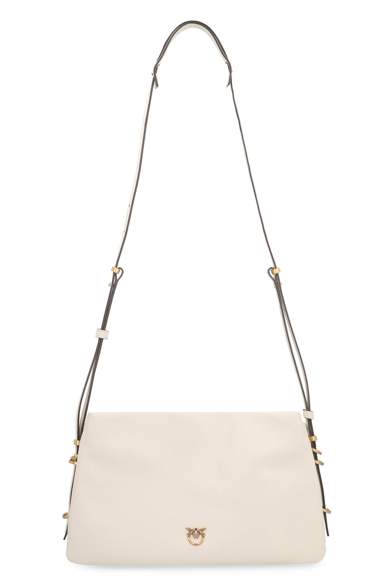Pinko Calf Leather Crossbody Bag — White