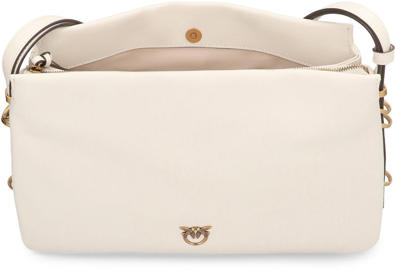 Pinko Calf Leather Crossbody Bag — White