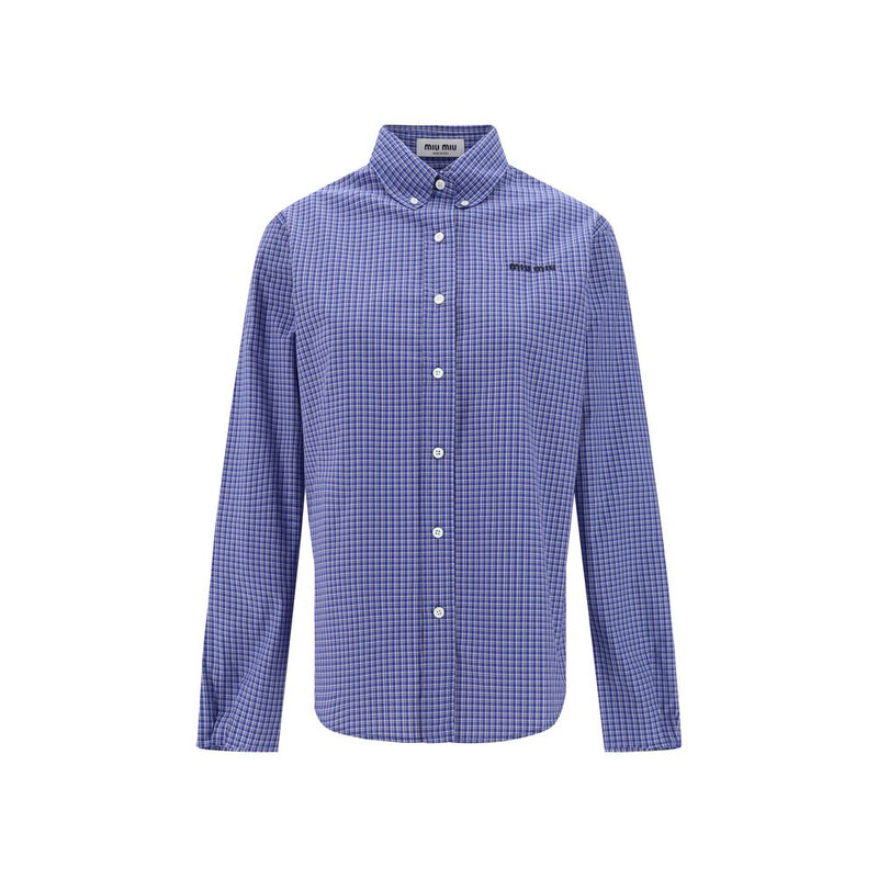 Blue Cotton Pattern Shirt