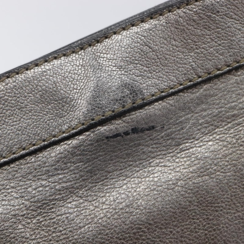 Salvatore Ferragamo Gancini Leather Gold Bag