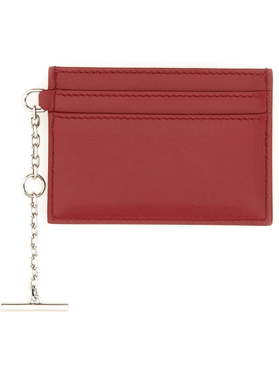 Alexander Mcqueen Sling Card Case — Red Leather Cases